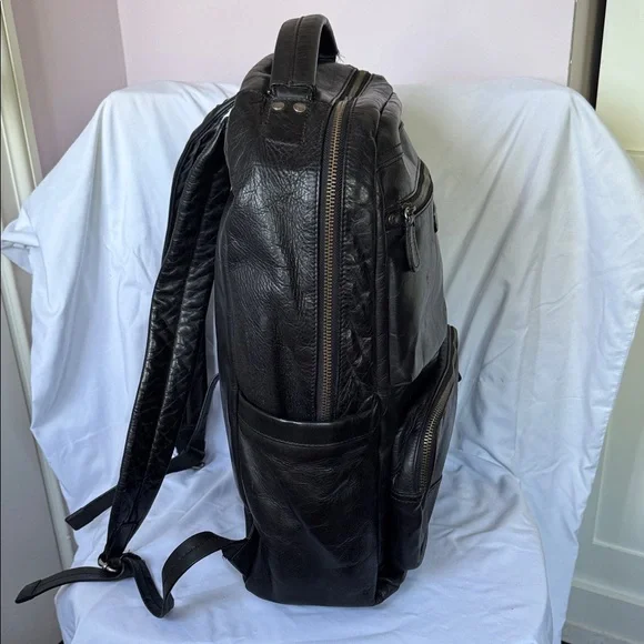 Frye Logan Black Leather Backpack - Picture 8 of 13